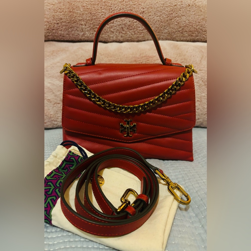 Tory Burch Kira Chevron quilted top handle satchel